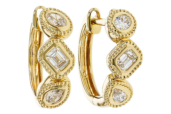 K311-16989: EARRINGS .42 TW FANCY CUT DIAS