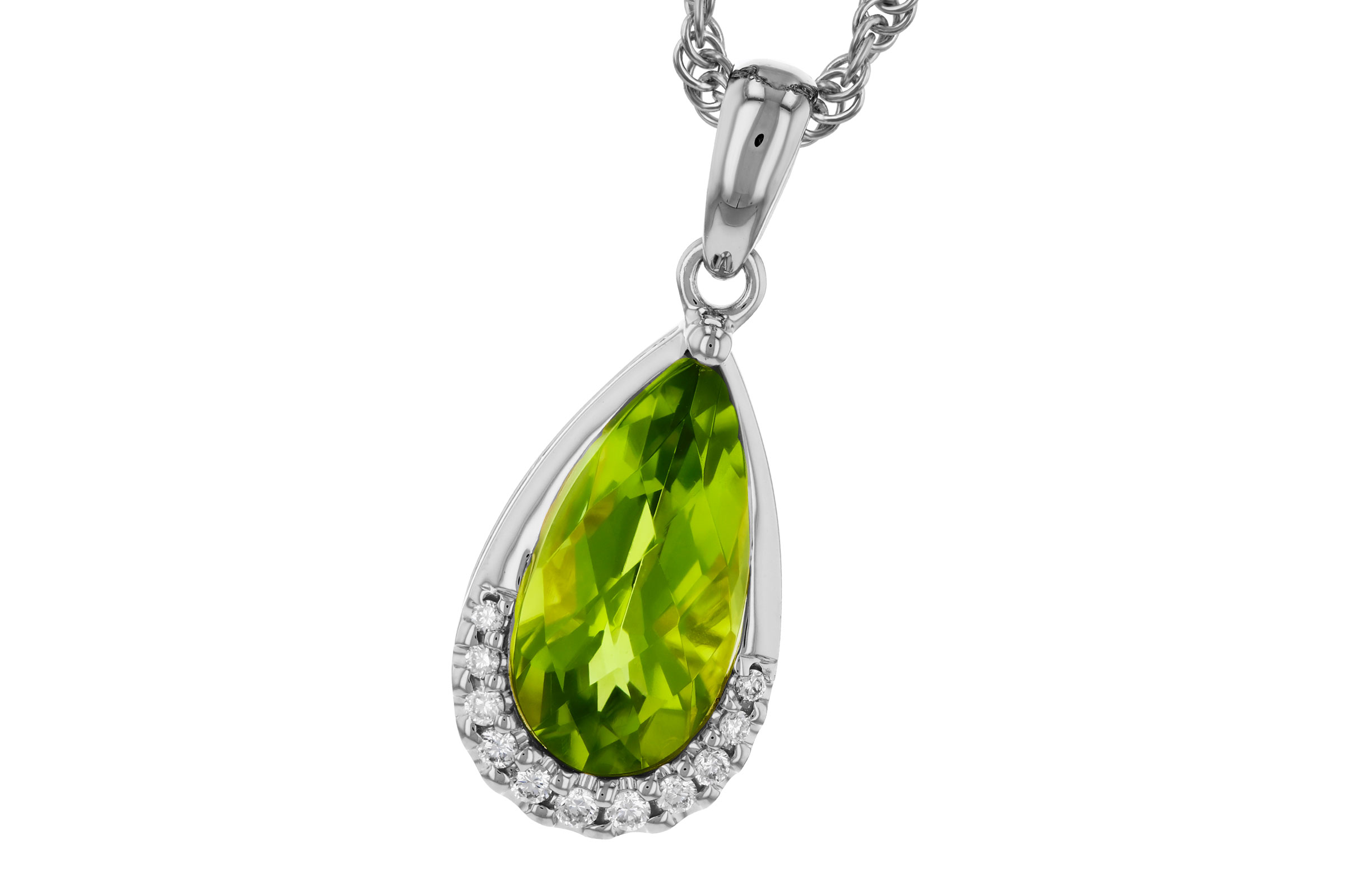K312-02380: NECK 1.94 PERIDOT 2.00 TGW (12x6MM PS)