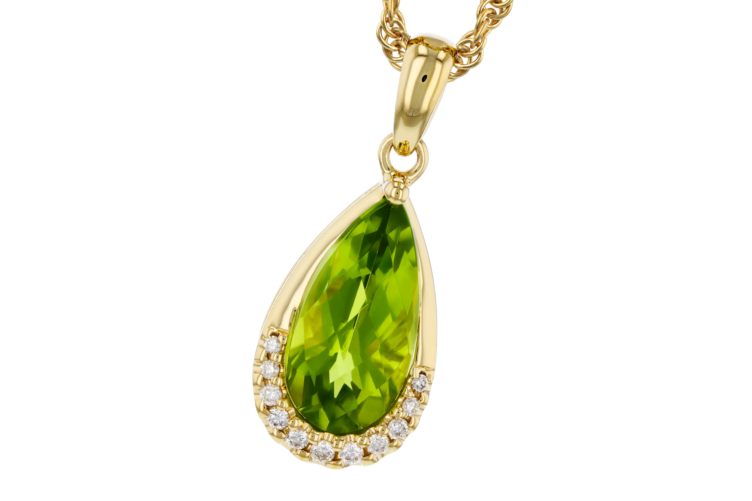 K312-02380: NECK 1.94 PERIDOT 2.00 TGW (12x6MM PS)