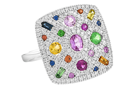L036-59725: LDS DIA & COLOR RG .38 DIA 1.37 TGW