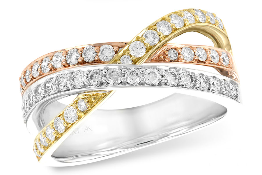 L129-29652: LDS WED RG .74 TW (PRONG SET)