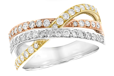 L129-29652: LDS WED RG .74 TW (PRONG SET)