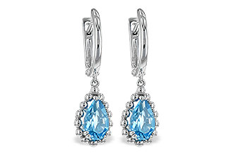 L225-67898: EARRING BLUE TOPAZ 1.70 TW