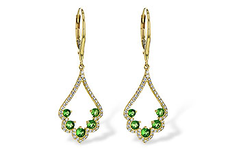 L226-55134: EARR .64 GREEN GARNET .98 TGW