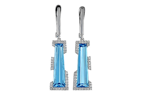 L226-56080: EARR 6.12 TW BLUE TOPAZ 6.33 TGW