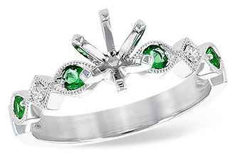 L226-56961: LDS SEMI DIA RG .12 EMERALD .16 TGW