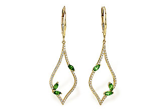 L226-60625: EARR .42 GREEN GARNET .77 TGW