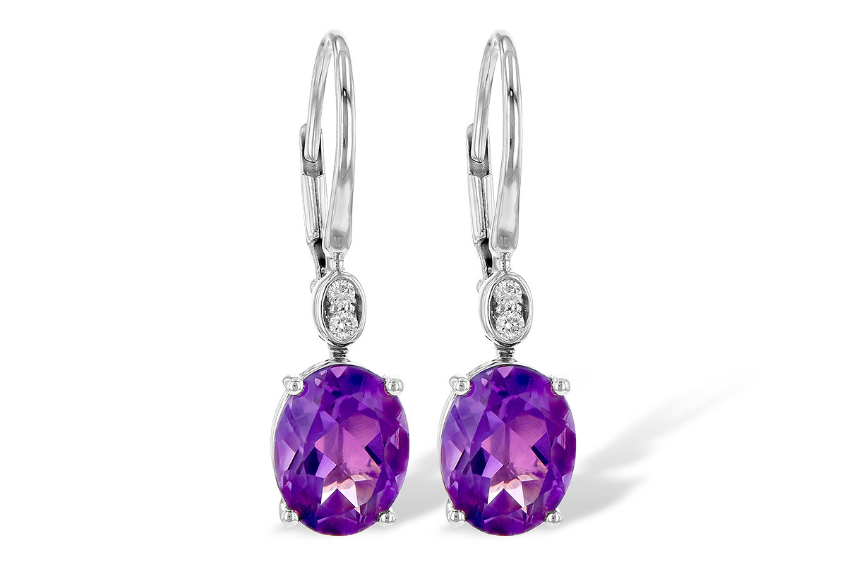 L226-63280: EARR 2.85 TW AMETHYST 2.90 TGW (9x7MM AMY)