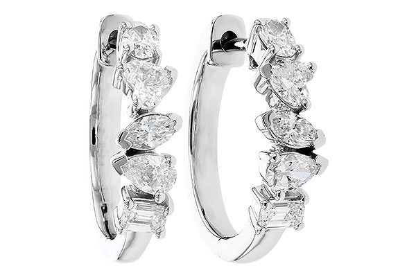 L310-25143: EARRINGS .70 TW FANCY CUT DIAS