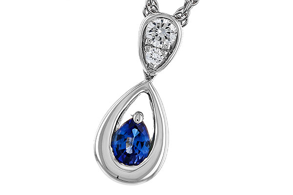 L311-12416: NECKLACE .21 SAPPHIRE .27 TGW (4x3 SAPP)