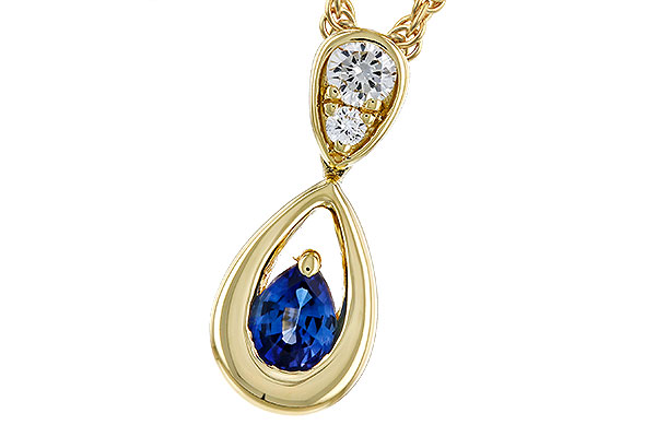L311-12416: NECKLACE .21 SAPPHIRE .27 TGW (4x3 SAPP)