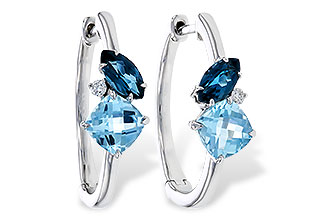 L311-13280: EARRINGS 1.82 TW BLUE TOPAZ 1.86 TGW