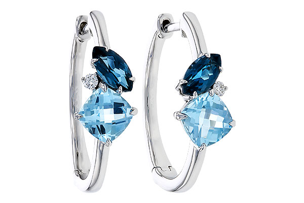 L311-13280: EARRINGS 1.82 TW BLUE TOPAZ 1.86 TGW