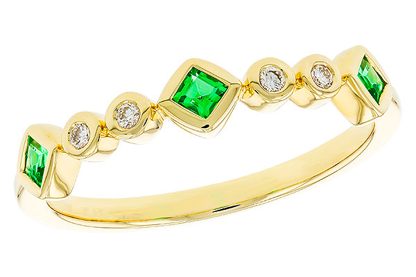 L311-14261: LDS WED RG .14 TW EMERALD .19 TGW