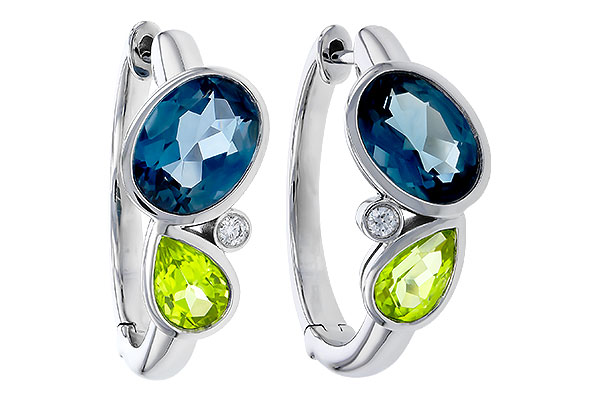 L311-17880: EARRINGS 2.97 SEMI-PREC (PER,LBT) 3.00 TGW