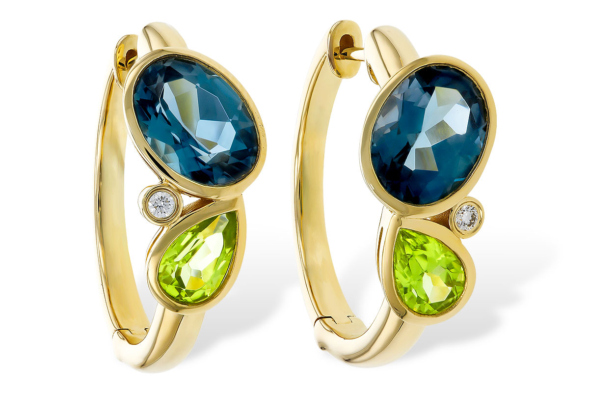 L311-17880: EARRINGS 2.97 SEMI-PREC (PER,LBT) 3.00 TGW