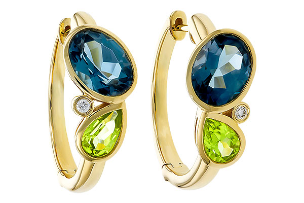 L311-17880: EARRINGS 2.97 SEMI-PREC (PER,LBT) 3.00 TGW