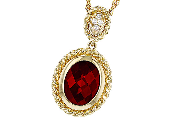 L312-00589: NECKLACE 2.10 GARNET 2.12 TGW (9x7MM GAR)