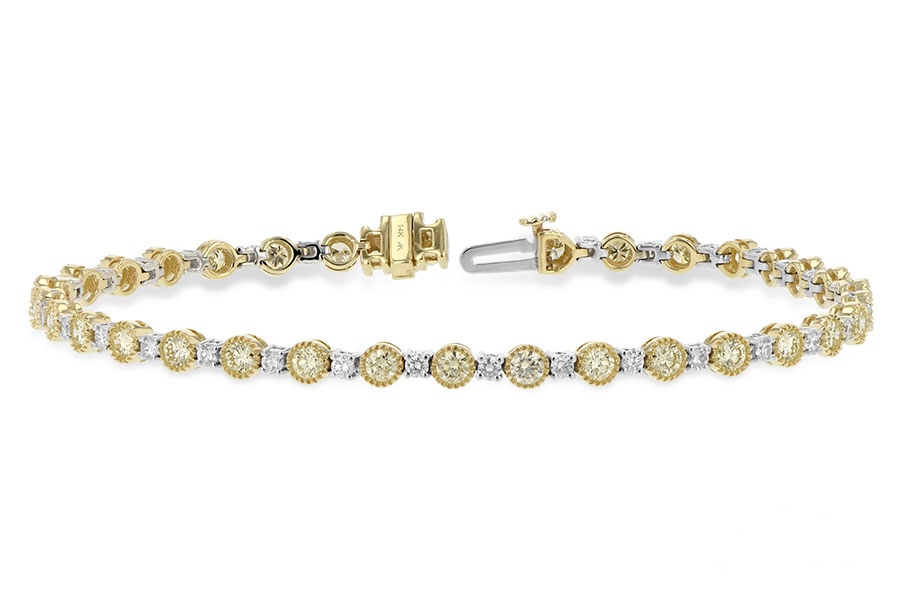M224-81470: BRACELET 2.22 YELLOW DIA 3.04 TW