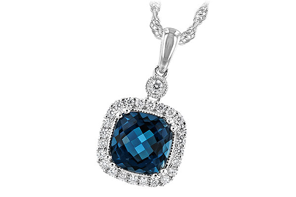 M225-65098: NECK 1.63 LONDON BLUE TOPAZ 1.80 TGW (7MM LBT)