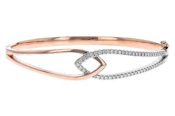 M225-71534: BANGLE BRACELET .50 TW (ROSE & WG)