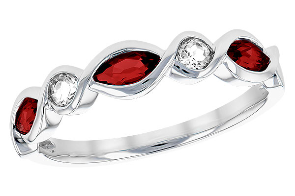 M311-10589: LDS RG .52 TW GARNET .64 TGW