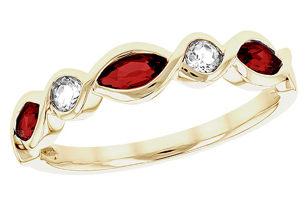 M311-10589: LDS RG .52 TW GARNET .64 TGW