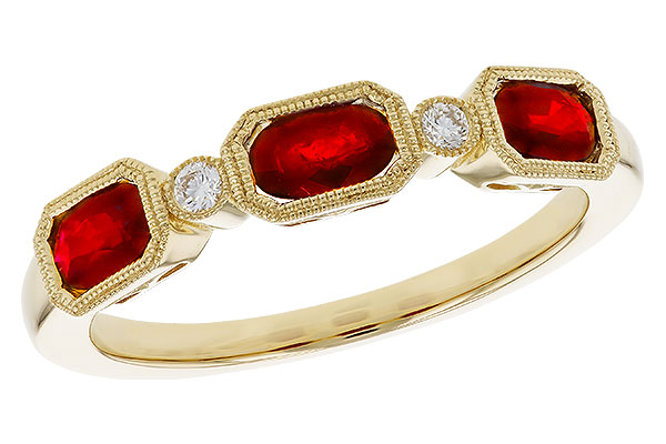 M311-11498: LDS WED RG .72 RUBY .77 TGW (4x3MM RUBY)