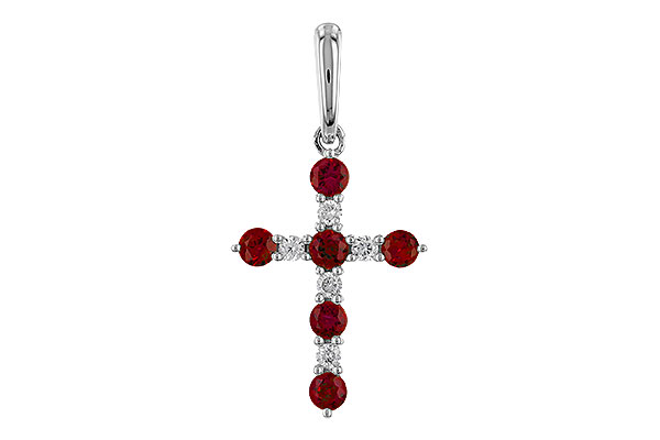 M311-11516: PENDANT .34 TW RUBY .42 TGW