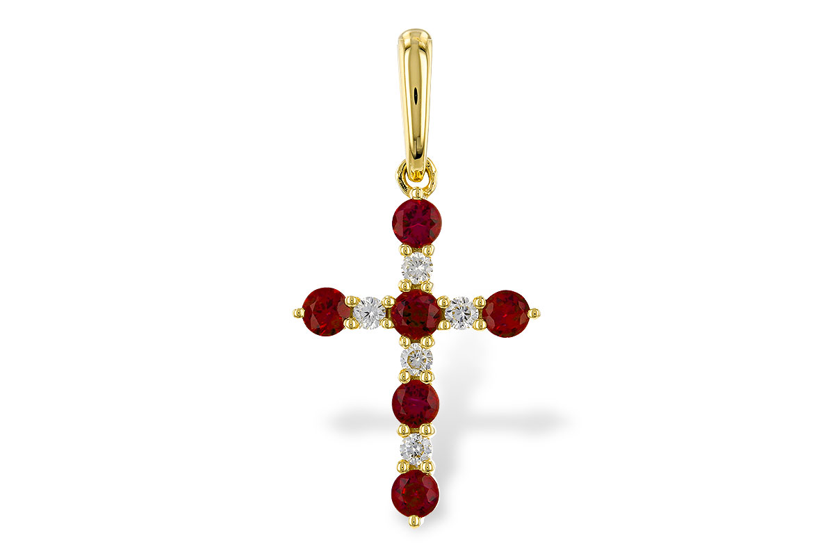 M311-11516: PENDANT .34 TW RUBY .42 TGW