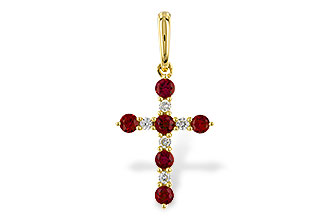 M311-11516: PENDANT .34 TW RUBY .42 TGW
