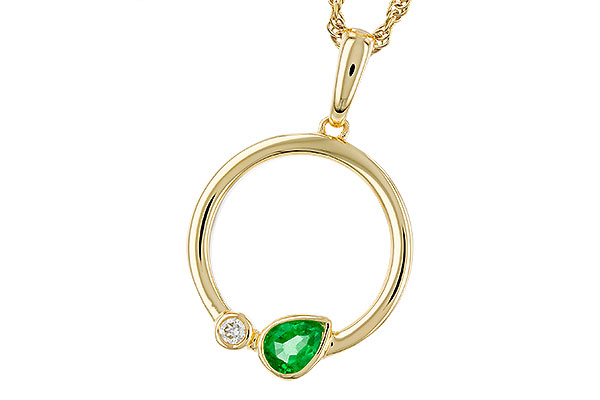 M311-11525: NECKLACE .20 EMERALD .22 TGW