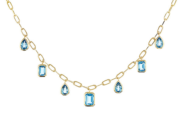 M311-12443: NECKLACE 4.10 TW BLUE TOPAZ (17")