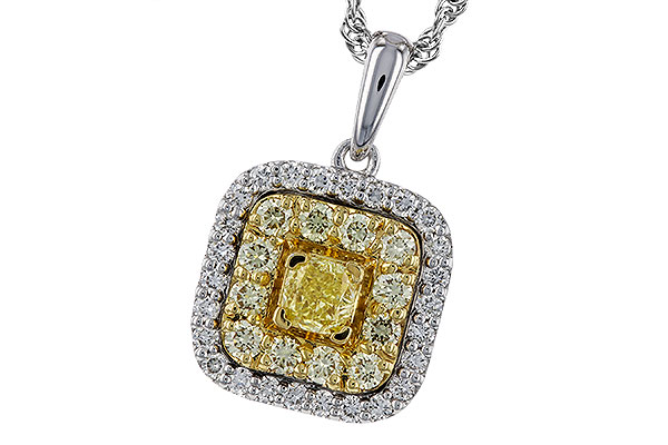 M311-13325: NECK .23 FANCY YELLOW DIAMONDS .65 TW