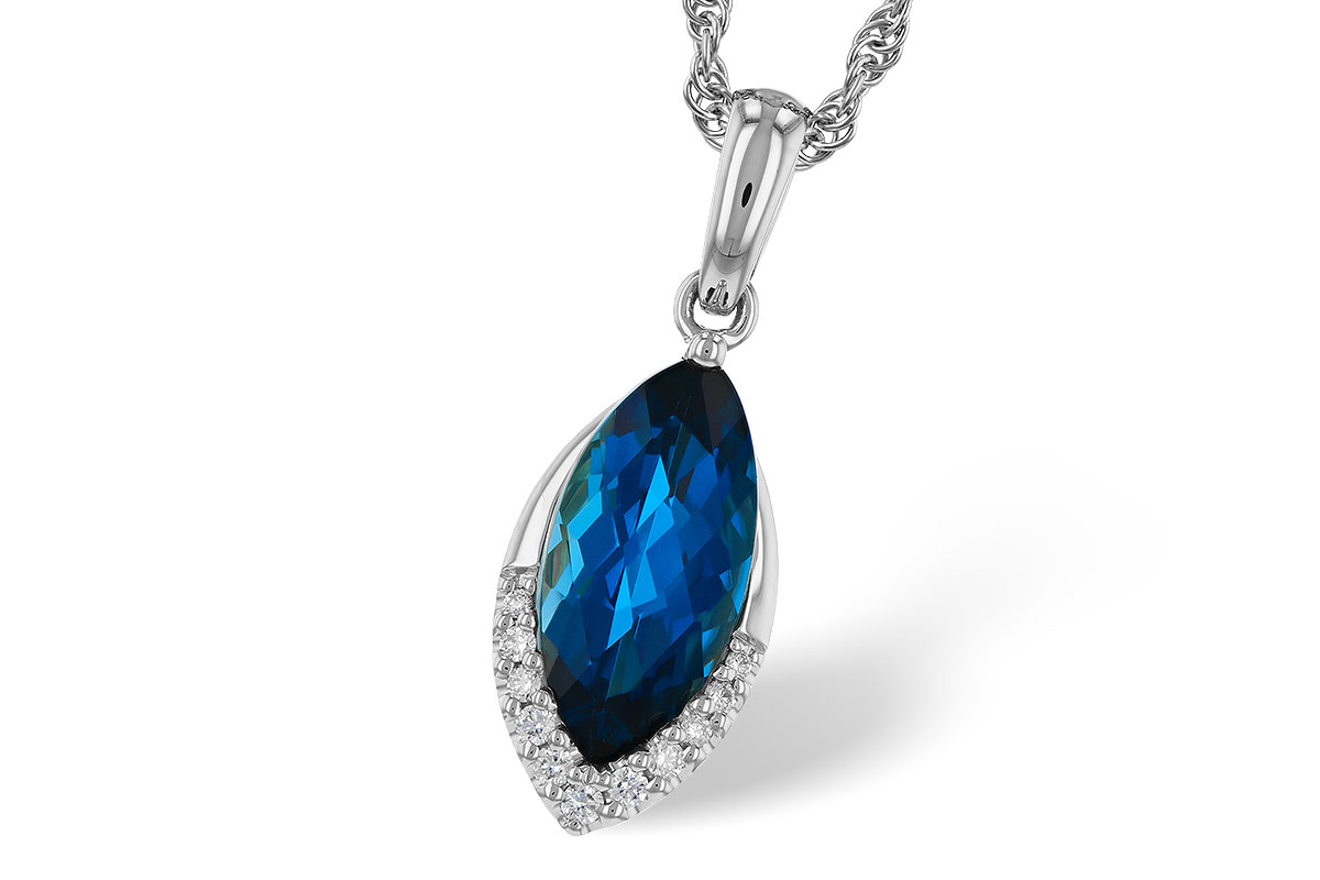 M311-16998: NECK 2.14 LONDON BLUE TOPAZ 2.20 TGW (12x6MM MQ)