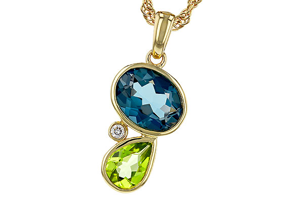 M311-17861: NECKLACE 2.43 SEMI-PREC (PER,LBT) 2.45 TGW