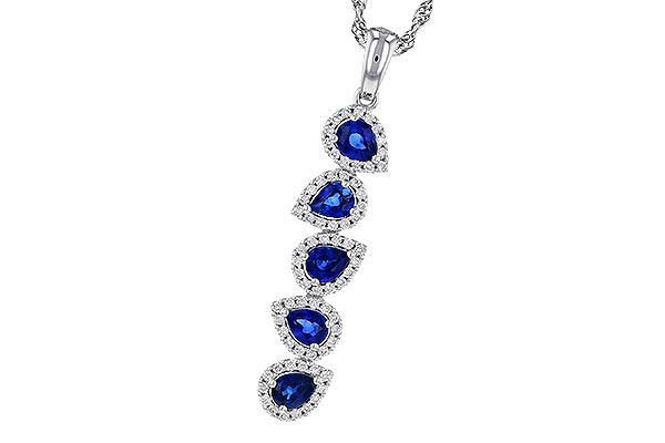 M311-17907: NECKLACE .95 TW SAPPIRE 1.19 TGW