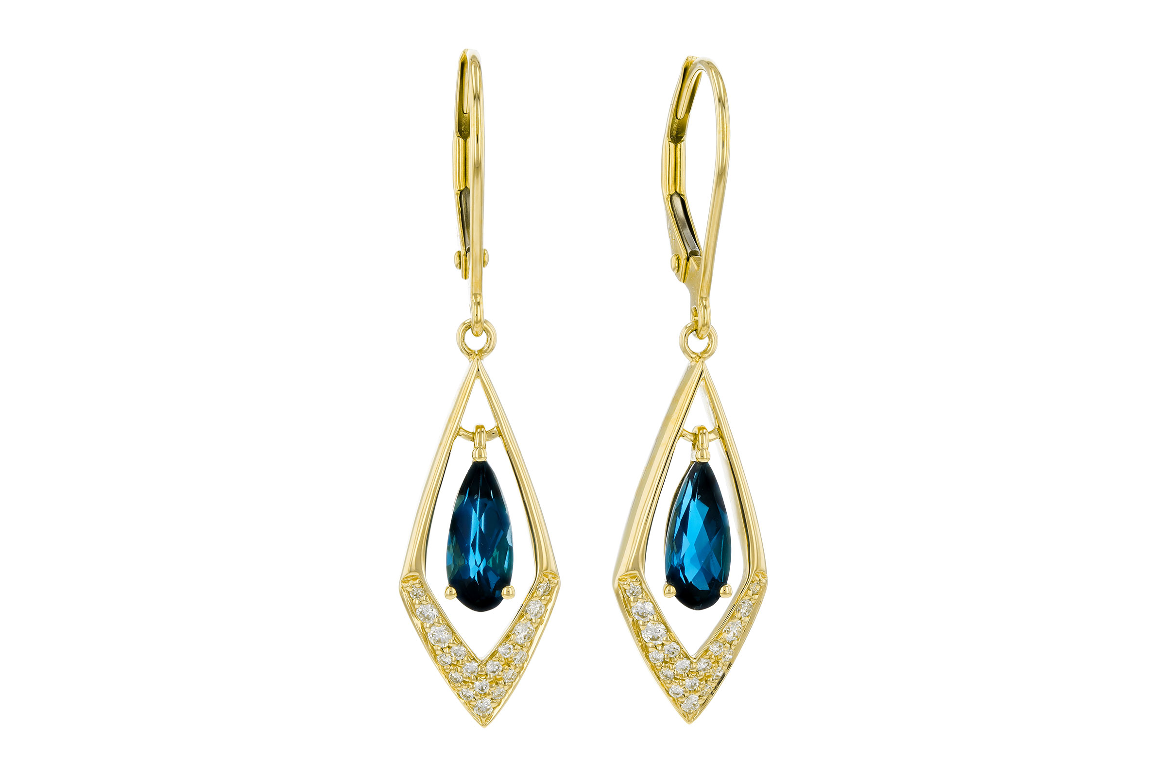 M312-02389: EARR 1.07 TW LONDON BLUE TOPAZ 1.22 TGW