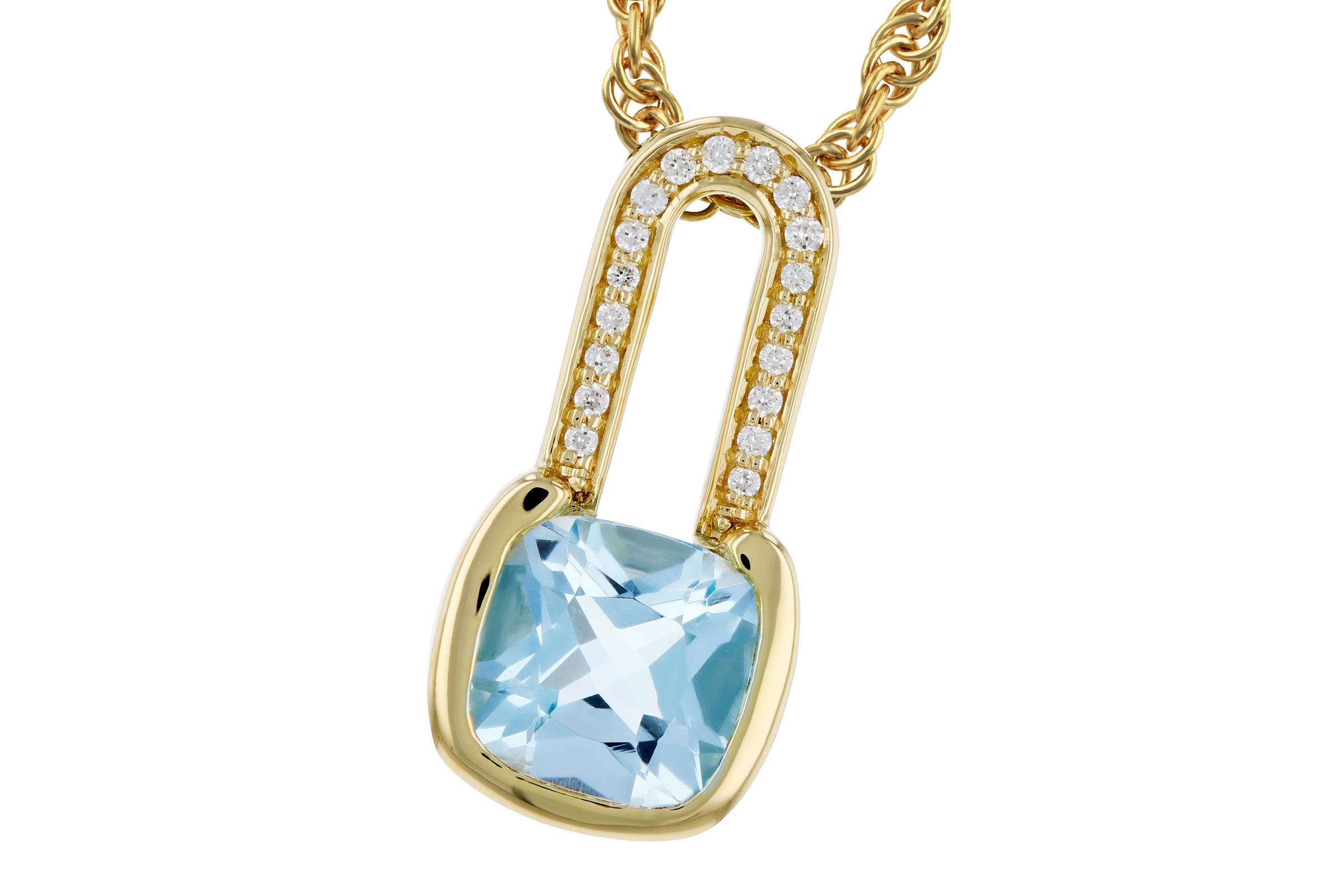 M312-03289: NECKLACE .91 SKY BLUE TOPAZ .95 TGW (6MM BT)
